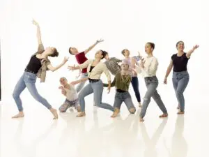 Students of the Cavod pre-teen worship dance class