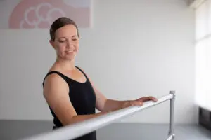 A dancer from Cavod's adult ballet class