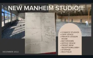 A list of rooms and amenities provided at Cavod Performing Arts' Manheim, PA studio location.
