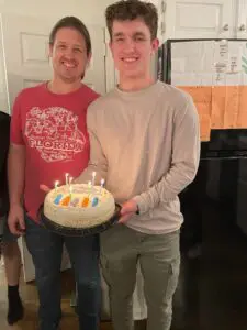Relatives of Connie Dienner enjoying their birthdays.