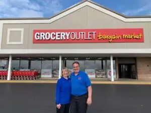 Owners of the Grocery Outlet Bargain Market, Bill and Amy, that sponsored the Cavod annual BBQ Chicken Fundraiser