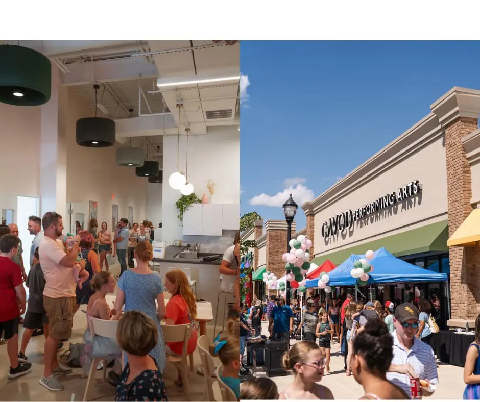 People both inside and outside of Cavod's Manheim, PA location during it's grand opening celebration.