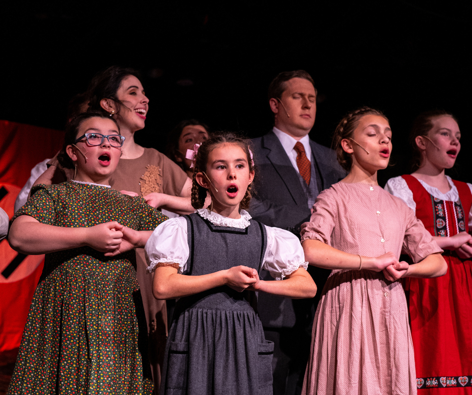 Actors from Cavod Theatre on stage during their 2023 production of "The Sound Of Music"