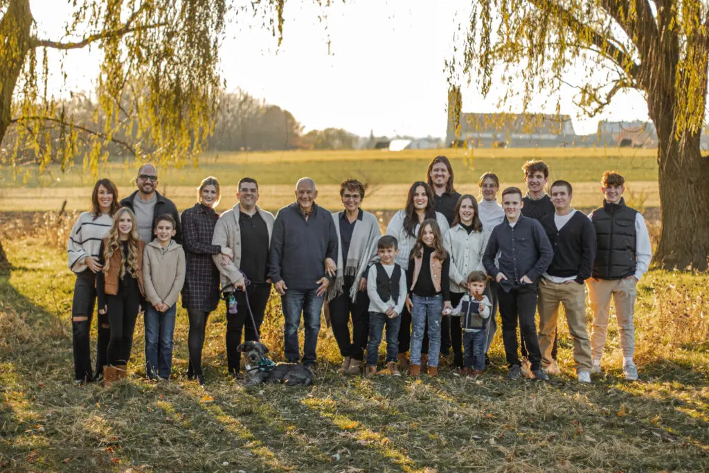 Cavod's Executive Director Connie Dienner and her family taking a group picture at Thanksgiving