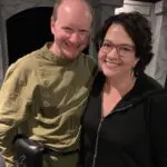 Amy Rau, Cavod's music director, and Steve Rau, her husband, who was in the cast