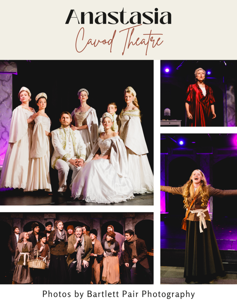 Photos taken of actors from Cavod Performing Arts' 2024 production of Anastasia