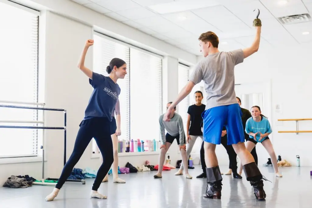 Ballet dancers from Cavod Ballet Theatre rehearsing for their production of "To Neverland"