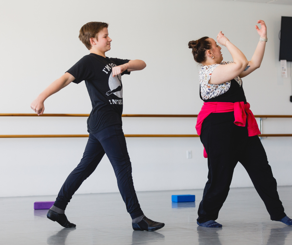 Performers from Cavod Theatre rehearsing choreography for "To Neverland"