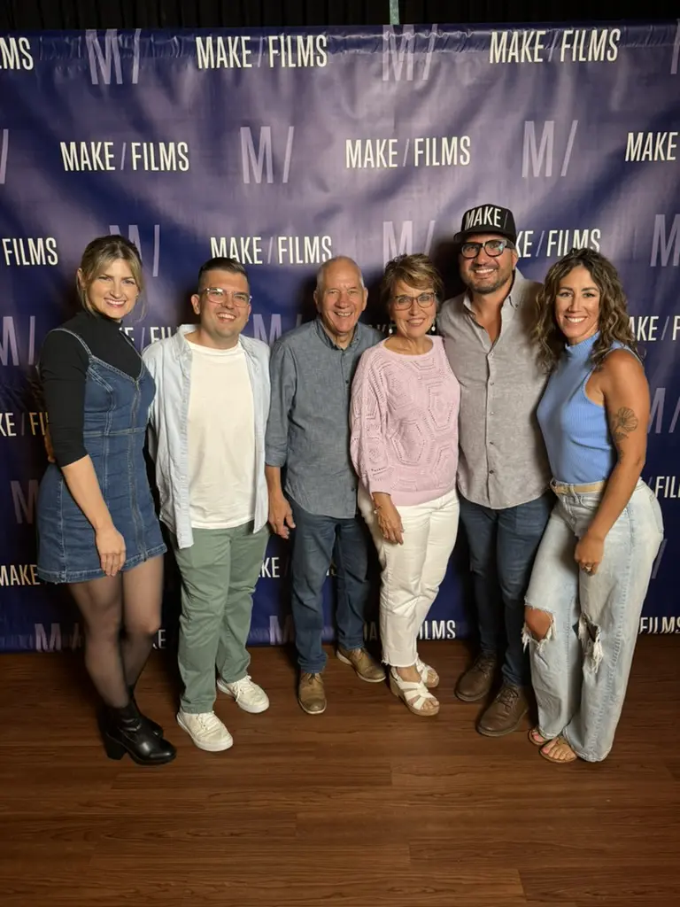 Connie Dienner with family at Make Films' film festival