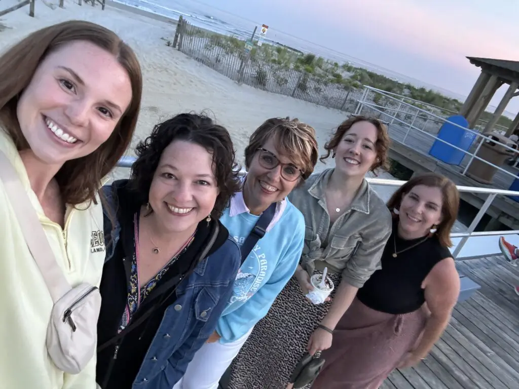 The Cavod leadership team on the beach.