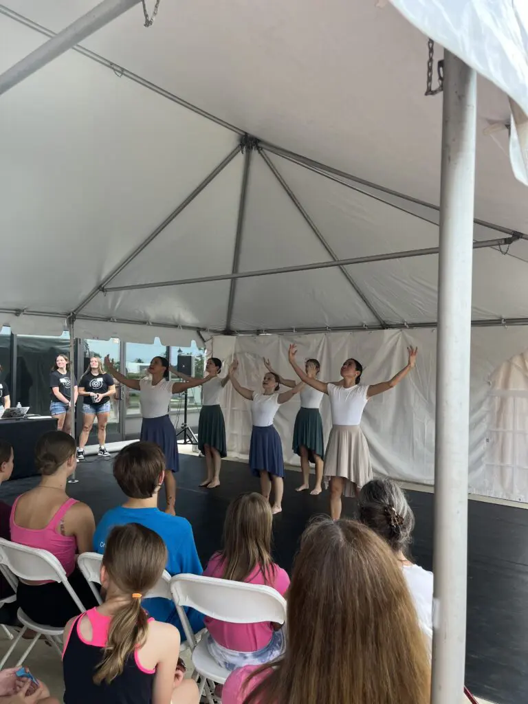 Cavod dance performers at a community event