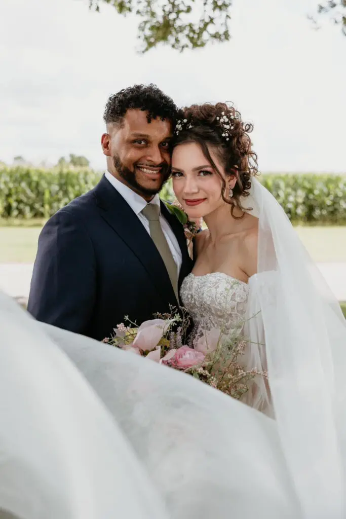 A picture of Cavod's new teacher, Lysion, with his wife Meredith on their wedding day.