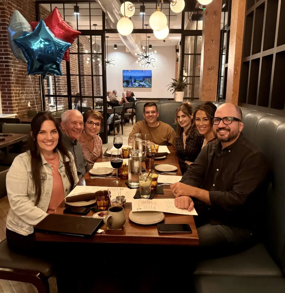 Cavod's executive director Connie Dienner going out to a family birthday dinner for her husband