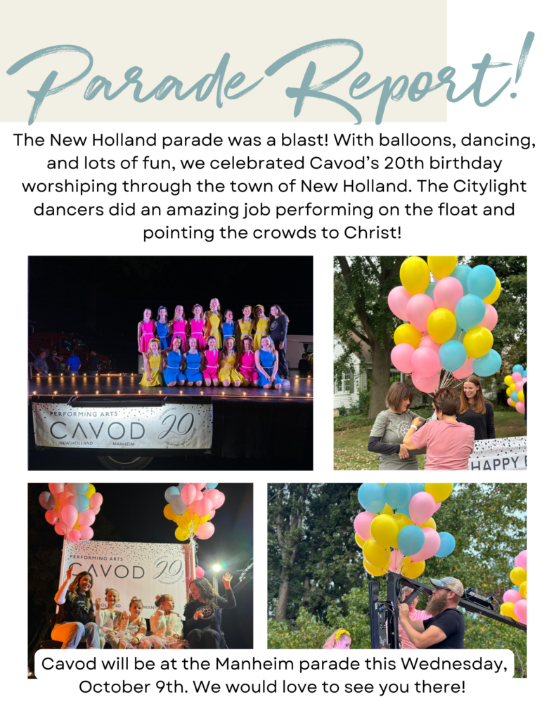 A recap of recent parades that various dance ensembles from Cavod Performing Arts