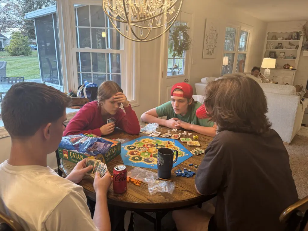 Family holiday game time