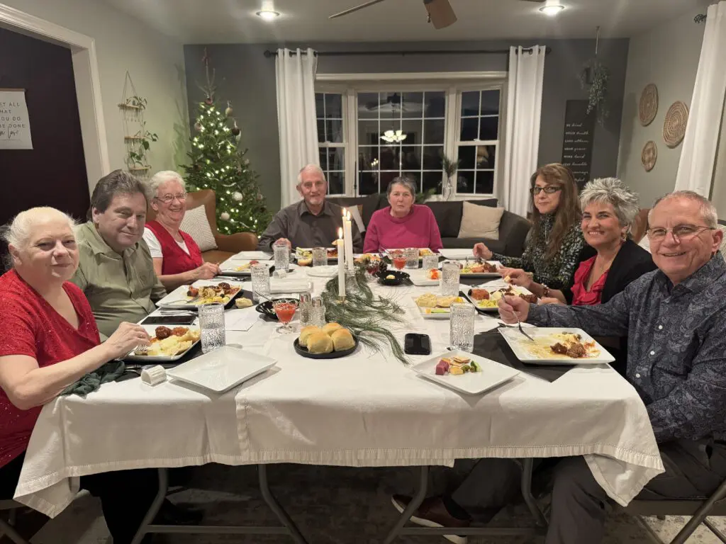 Christmas dinner with family
