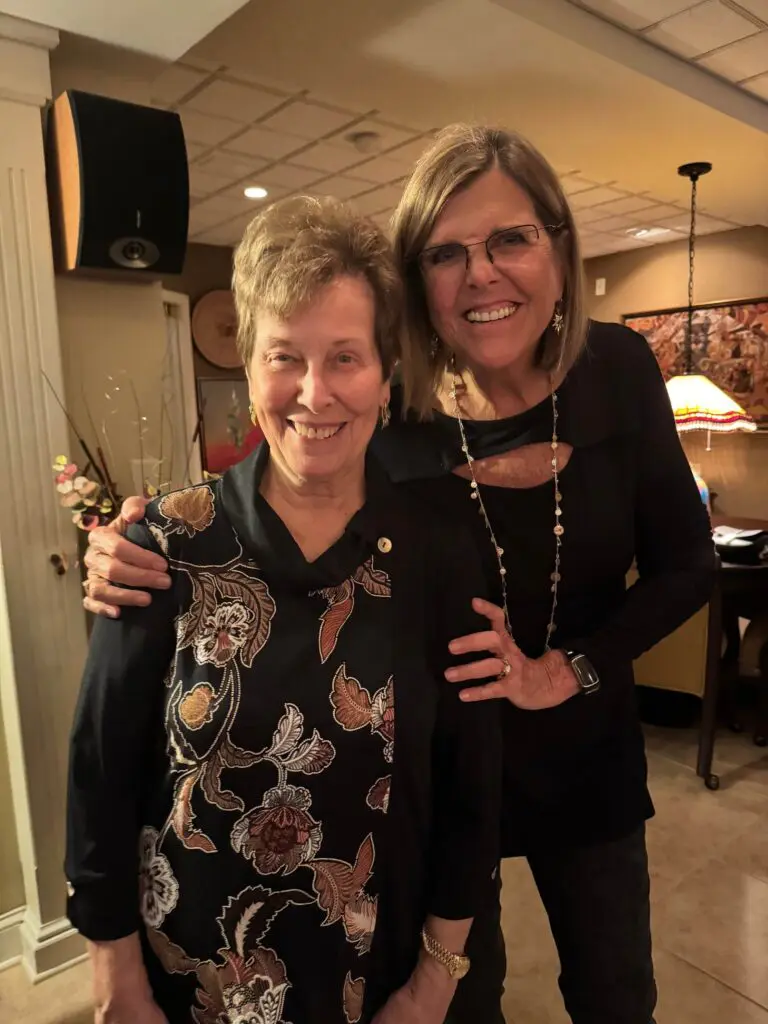 Verna, a cherished friend and sponsor, sharing a moment with June.