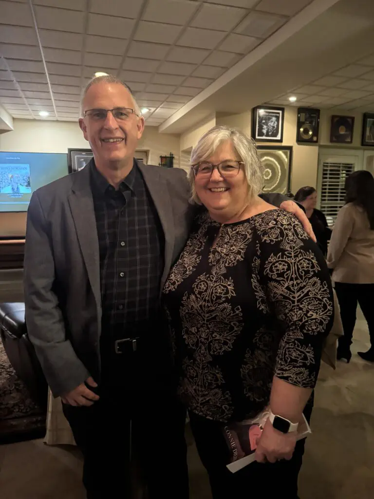 Larry and Elva Martin, Cavod's first landlords, reminiscing at the event.