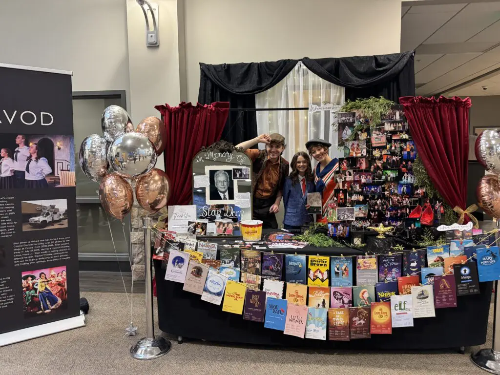 Display celebrating the establishment of Cavod Theatre in New Holland.