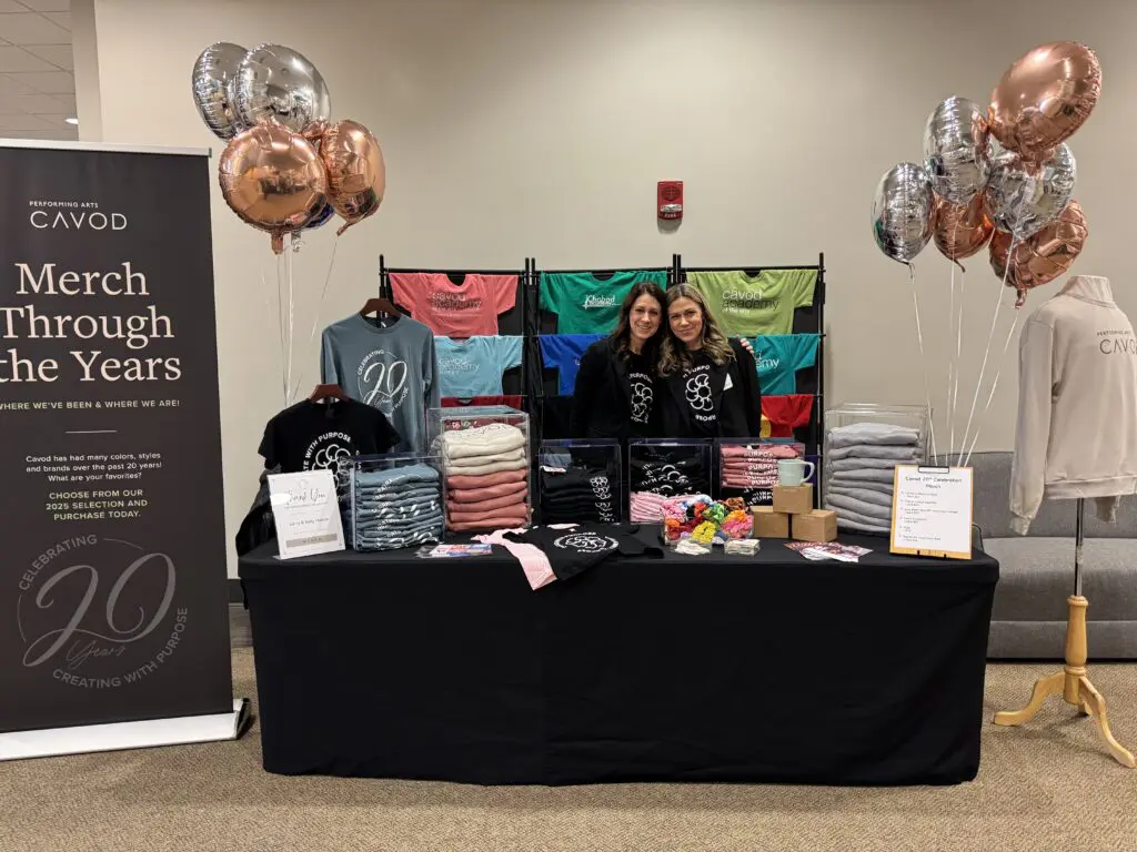 Display of Cavod merchandise evolution over the years.