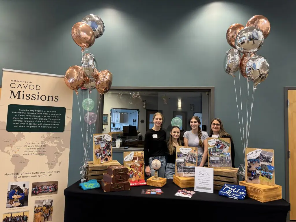 Exhibit detailing Cavod's mission trips and global outreach efforts.