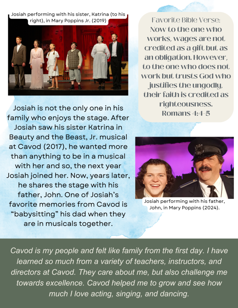 Mary Poppins Jr. performance at Cavod Theatre