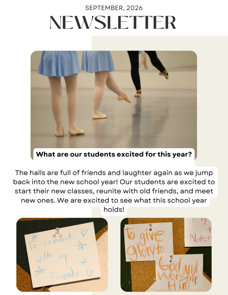 September Newsletter 2026 | Cavod Performing Arts