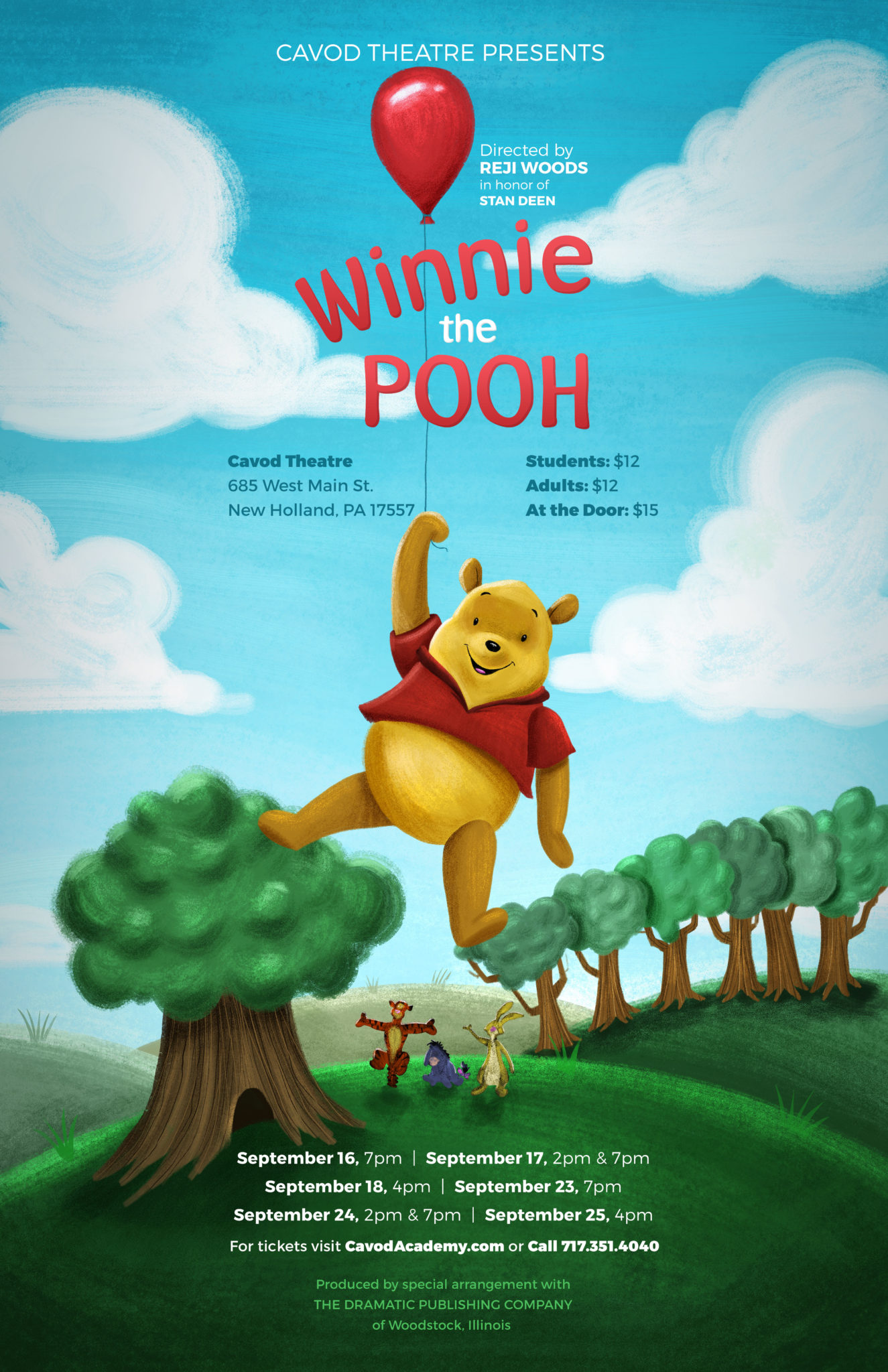 Winnie the pooh poster Cavod theatre productions