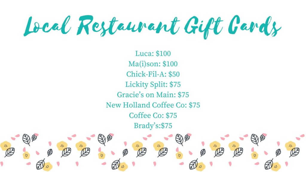 Local Restaurant Gift Card Package