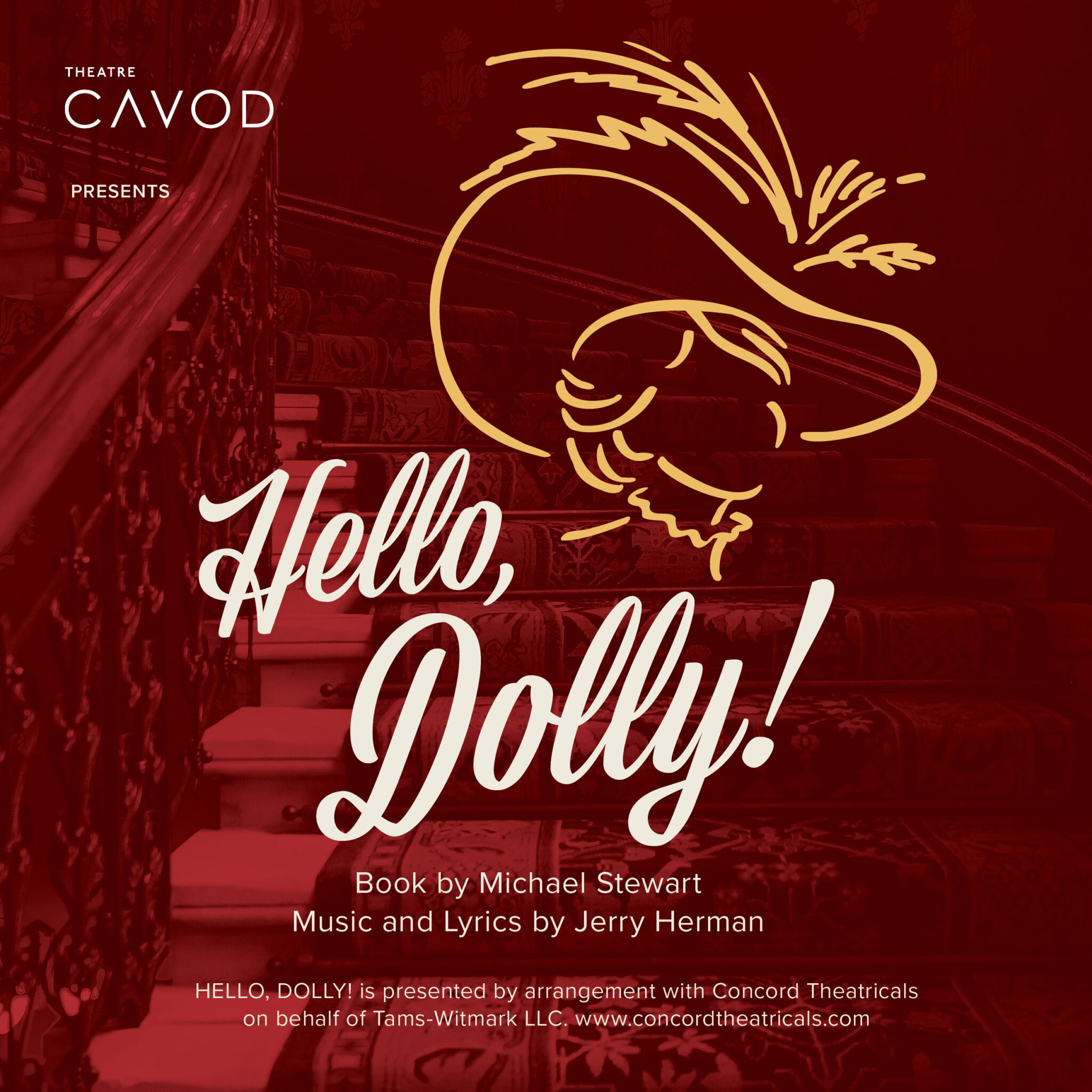 The promotion poster for Hello, Dolly, playing at Cavod theatre in New Holland, PA