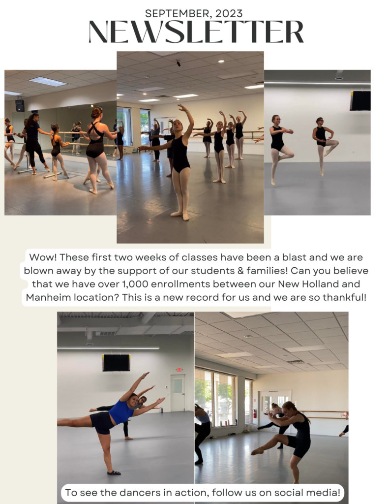 Pictures of Cavod Performing Arts' students dancing at Cavod's new Manheim, PA studio.