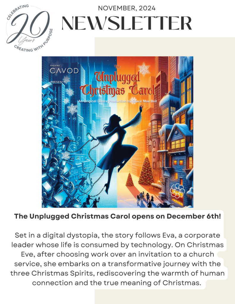Unplugged Christmas Carol at Cavod in Lancaster, PA opens December 6, 2024