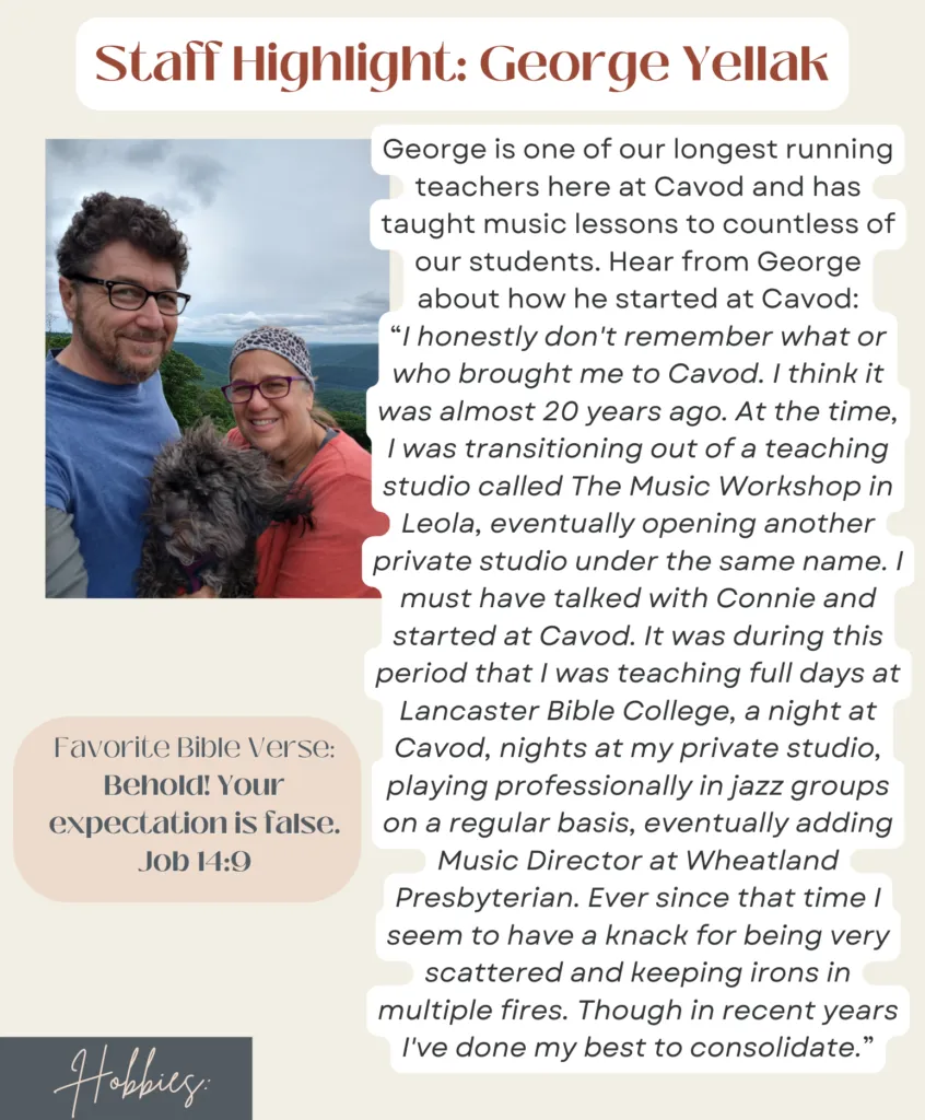 George Yellak, Director of Production at Cavod Performing Art