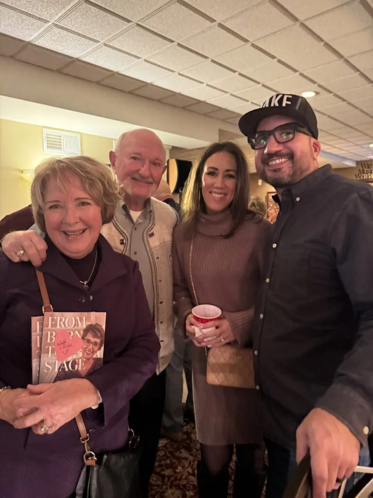 Ashley and Derek with friends Wolfe and Arlene at the anniversary event