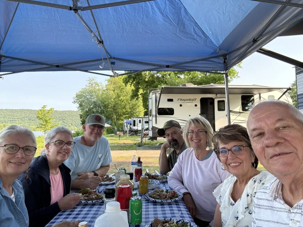 camping trip with friends