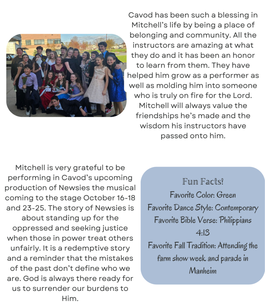 October Newsletter | Cavod Performing Arts